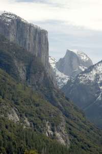 A hazy Yosemite Valley. On some days during the summer months the air is brown with the exhaust from cars.