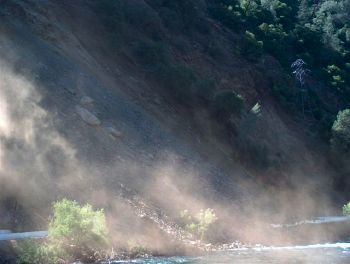 Highway 140 slide. Photo courtesy Mariposa County Sheriff